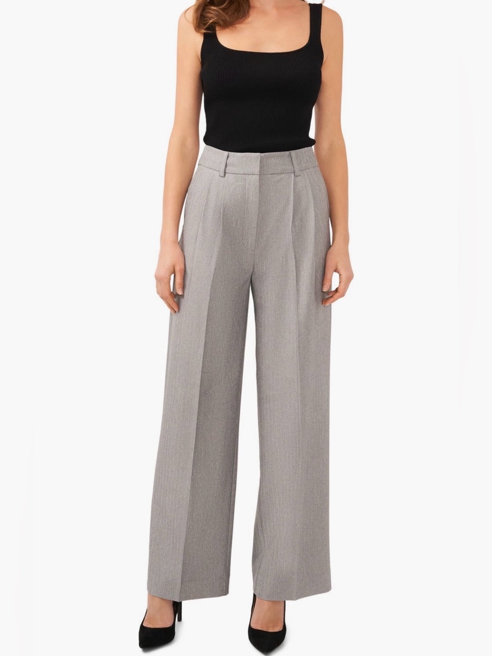 Halogen Ultra High-Rise Wide-Leg Women's Trousers in Slate Gray Size 00
